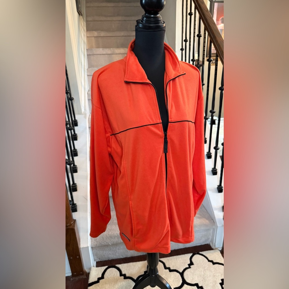 Ocean Drive Men's Vibrant Orange Fleece Jacket